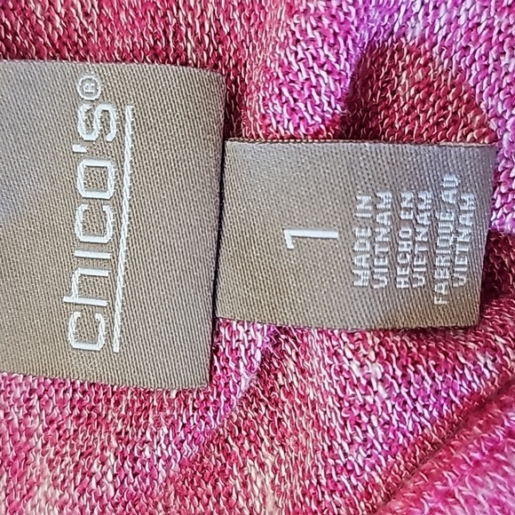 CHICO'S 1 NWT Light weight top.‎ Envelope zipper. Beautiful pink 💗Size (8-10) - Picture 8 of 14